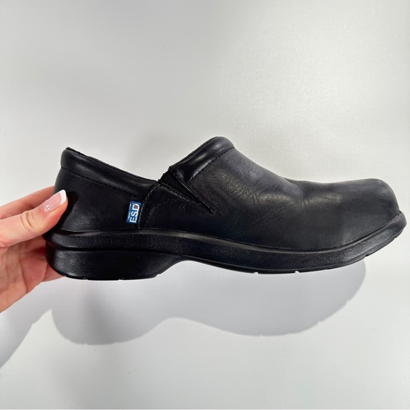 Timberland PRO slip resistant work clogs womens leather black 9W - Picture 6 of 12